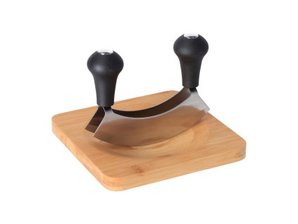 Bamboe snijplank met mes voor kruiden