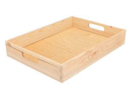 Houten kist 40 x 30 x 6 cm – naturel