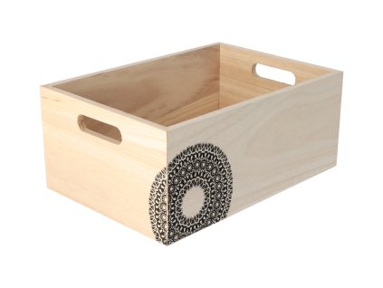Houten kist met mandala 31 x 21 x 13 cm