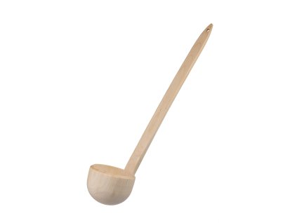 Houten opscheplepel groot 53 cm licht – soeplepel