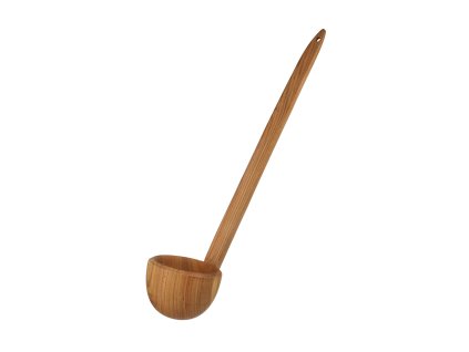 Houten opscheplepel groot 53 cm donker – soeplepel
