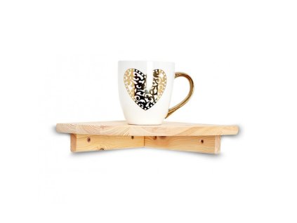 Houten hoekwandplank 22 x 22 cm