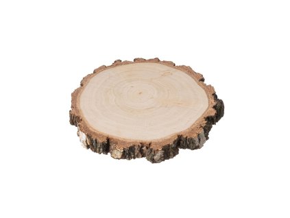 Houten schijf van berkenstam met schors 8-10 cm