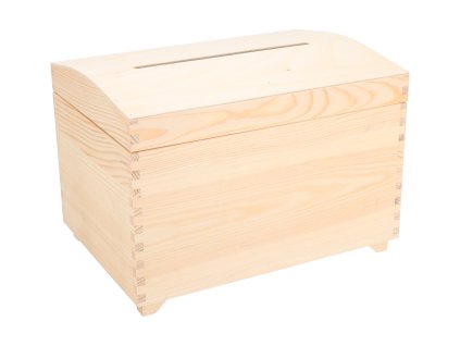 Houten kistje III spaarpot