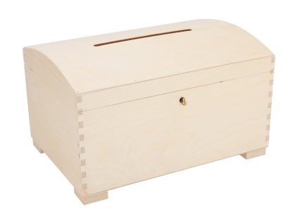 Houten spaarpot XIII met sleutel