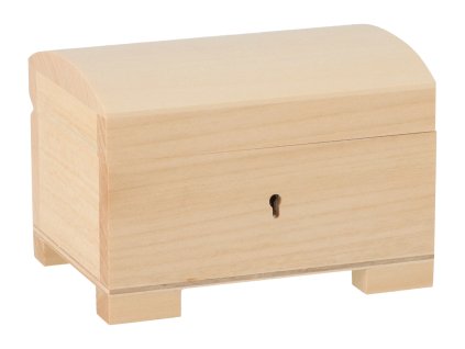 Houten sieradenkistje met sleutel