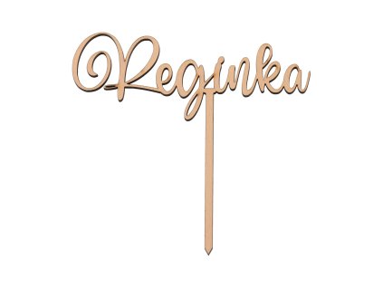 Houten taarttopper met naam op maat