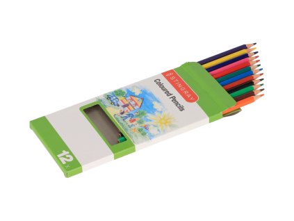 Houten kleurpotloden – 12 stuks
