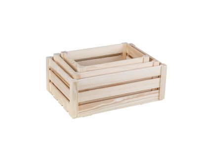 Grenen kisten – set van 3 stuks