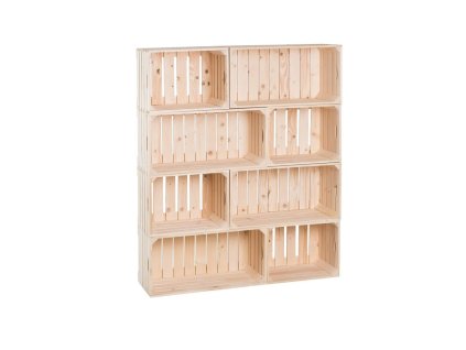 Houten boekenkast van kisten 120 x 100 x 30 cm