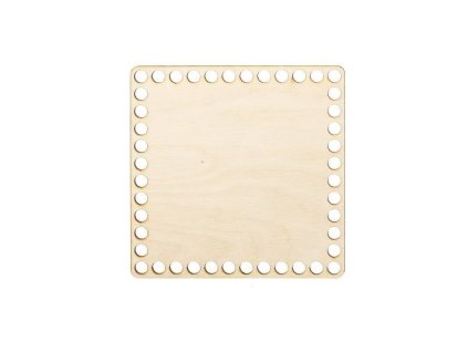 Houten bodem/deksel voor mandje – vierkant berkenhout