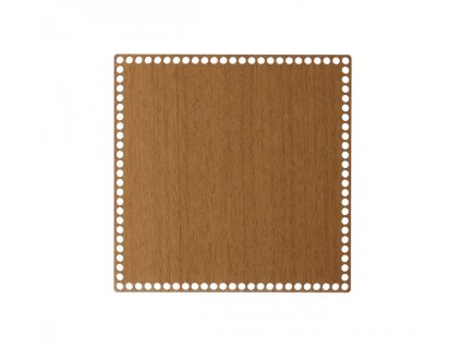 Houten bodem/deksel voor mandje – vierkant eikenhout
