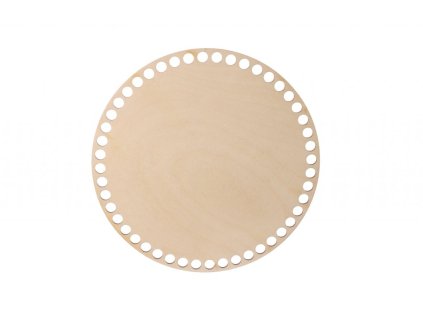 Houten bodem/deksel voor mandje – rond berkenhout