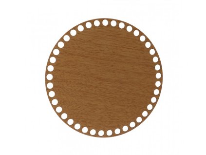 Houten bodem/deksel voor mandje – rond eikenhout