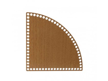 Houten bodem/deksel voor mandje – kwart, eikenhout