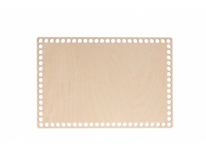 Houten bodem/deksel voor mandje – rechthoek berkenhout