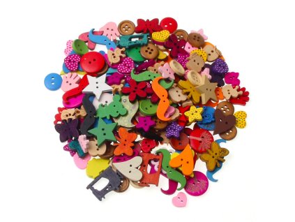 Houten knopen voor kinderen – 50 stuks