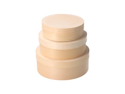 Doosjes van houtfineer 3 stuks