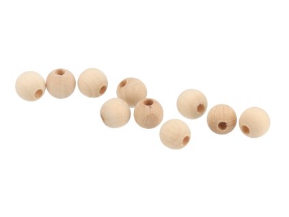 Houten rijgkralen 1 cm – 10 stuks