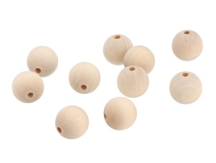 Houten rijgkralen 2,5 cm – 10 stuks