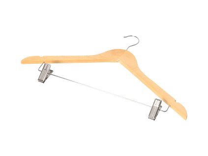 Houten kledinghanger met clips – 44 x 28 cm