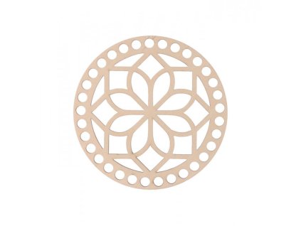 Houten deksel voor mandje – stermandala