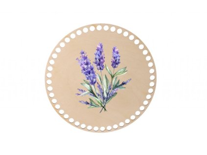 Houten deksel voor mandje – lavendel