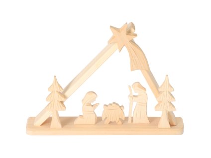 Houten kerststal II klein
