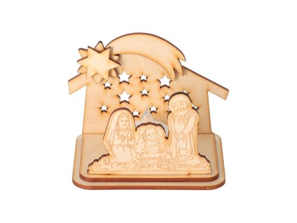 Houten kerststal VIII