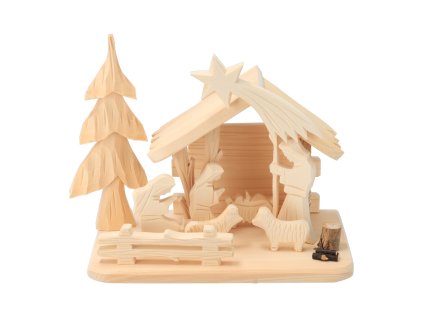 Houten kerststal XXVIII