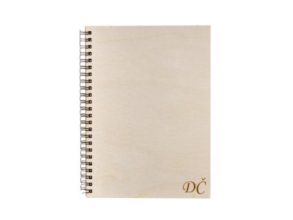 Houten blok A5 met eigen monogram