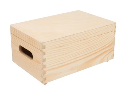 Houten doos met deksel 30 x 20 x 14 cm