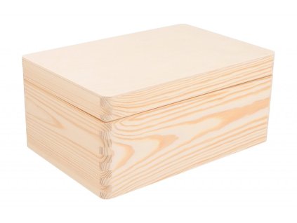 Houten doos met deksel 30 x 20 x 14 cm zonder handgreep