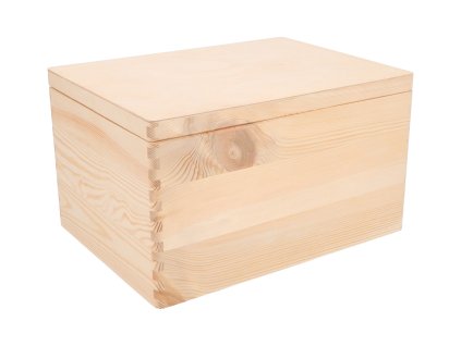 Houten doos met deksel 40 x 30 x 24 cm zonder handgreep