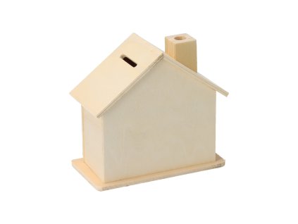 Houten huisje - spaarpot