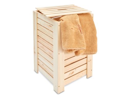 Houten wasmand - naturel