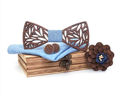 Houten vlinderdas XV