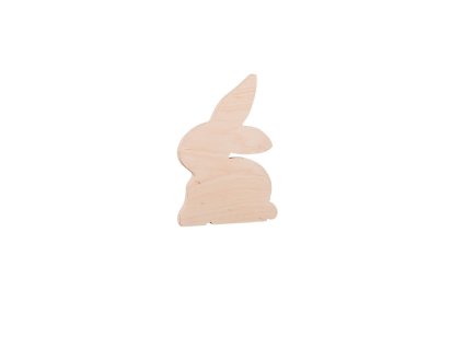 Decoratieve houten haas 10 cm