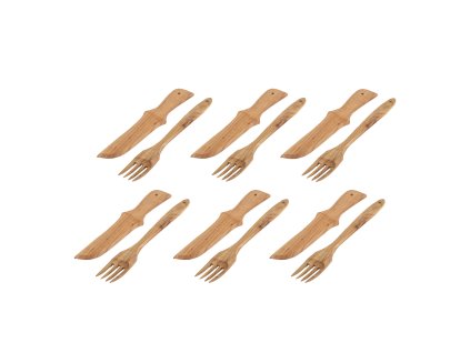 Houten bestek - 6 paar
