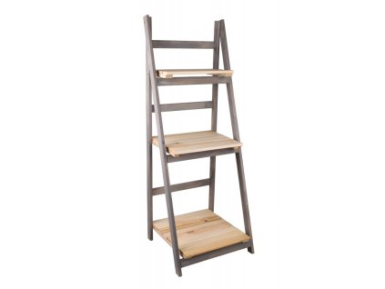 Houten plantenrek - grijs