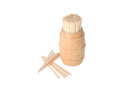 Houten vaatje met tandenstokers