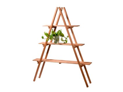 Houten plantenstandaard in A-vormig