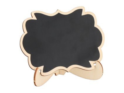 Houten standaard met naamplaatje - 24 stuks