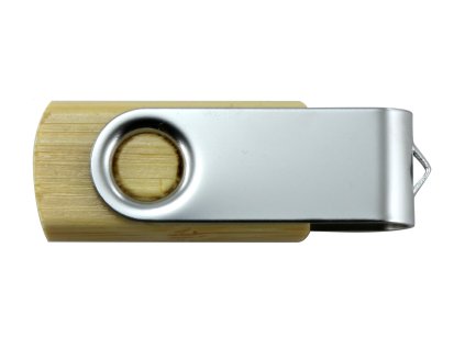 Houten USB-stick met roestvrij staal 16 GB