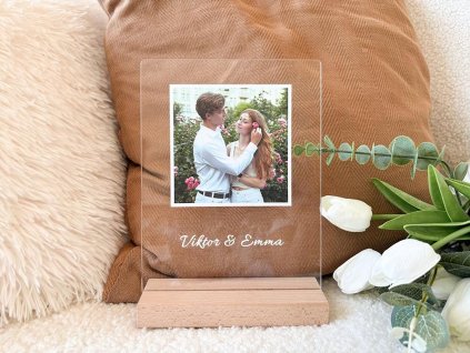 Foto op acrylglas met standaard