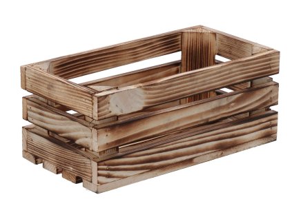 Gebrande houten kist 28 x 15 x 12 cm II