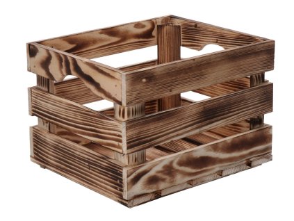 Gebrande houten kist 30 x 25 x 20 cm