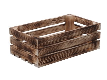 Gebrande houten kist 34 x 20 x 12 cm II