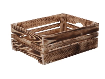 Gebrande houten kist 40 x 30 x 15 cm