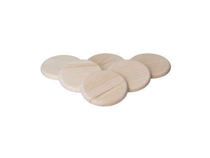 Massief grenen onderzetters (6 stuks)